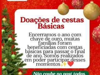 DOAÇÕES DE CESTAS BÁSICAS PARA FAMILIAS ASSISTIDAS PELO INSTITUTO GLOBOAVES